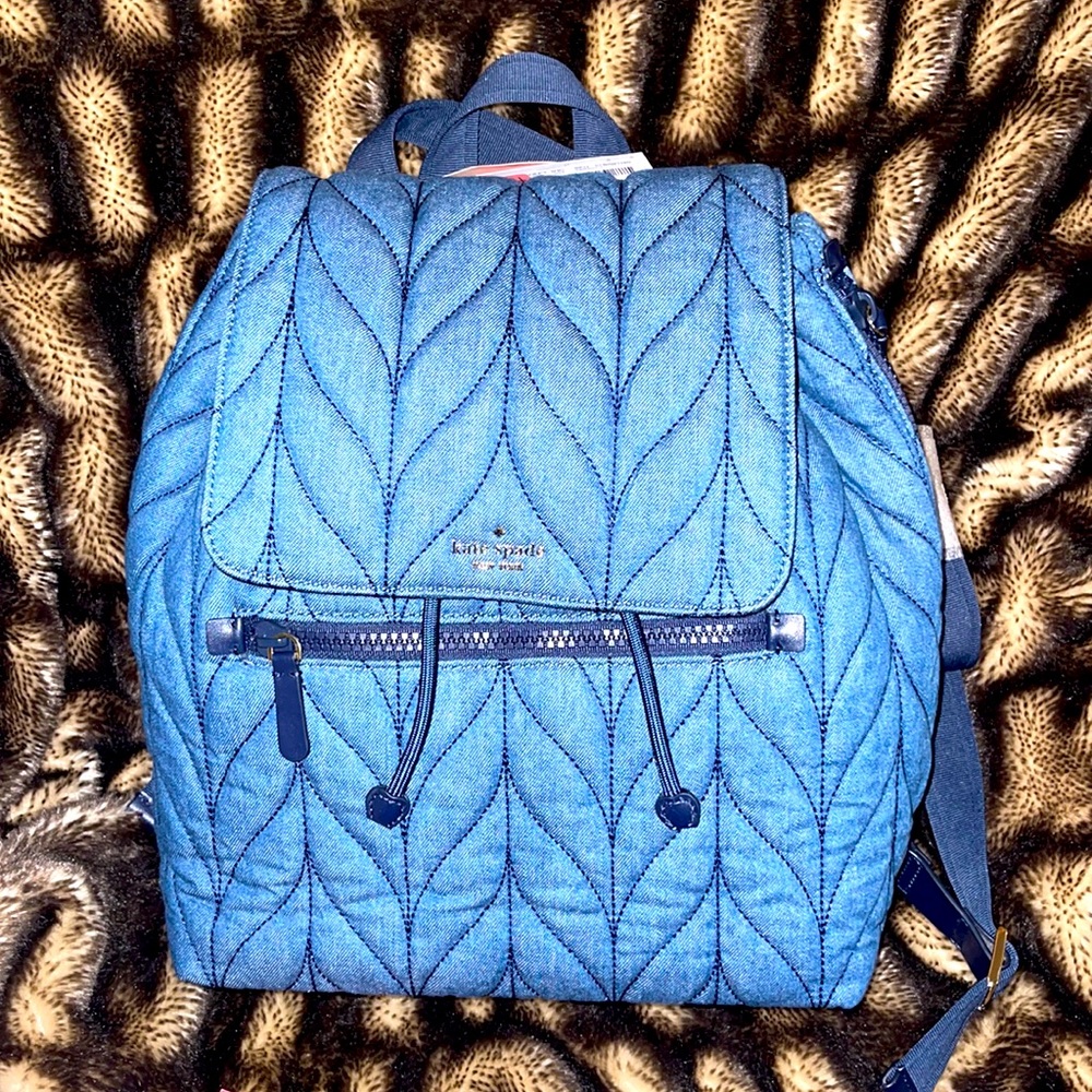 Kate spade denim backpack NWT